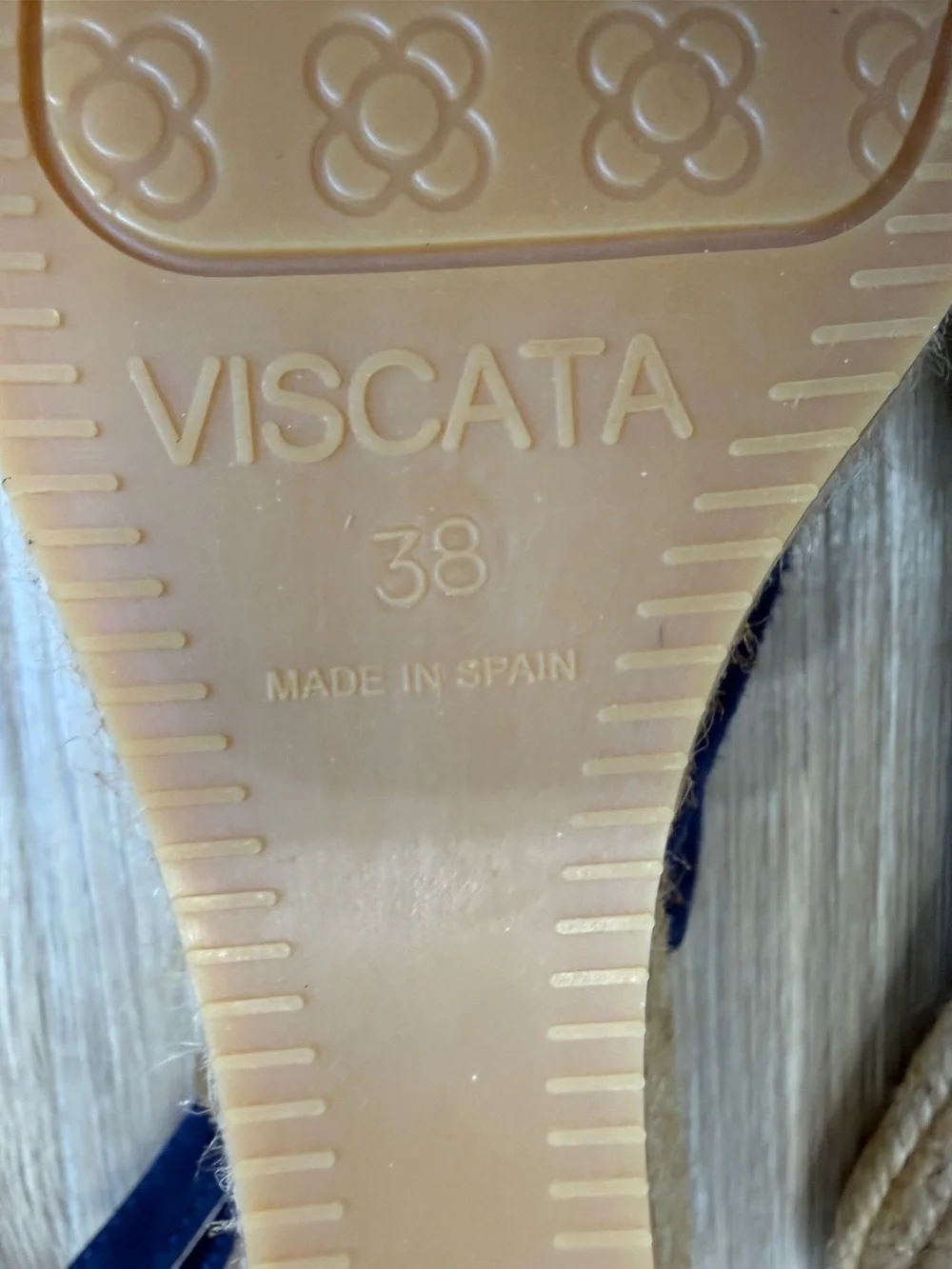 VISCATA Barcelona Lloret Navy Suede Espadrille Wedge Slingback Shoes Size 38